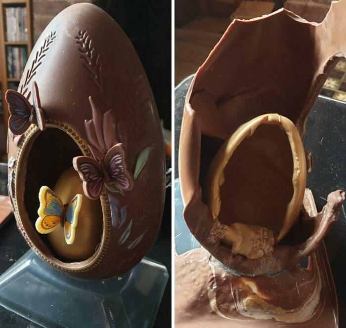 My Girlfriend Bought This Very Attractive Easter Egg For Me, Which I Then Left In The Sun. No Egg Puns Please