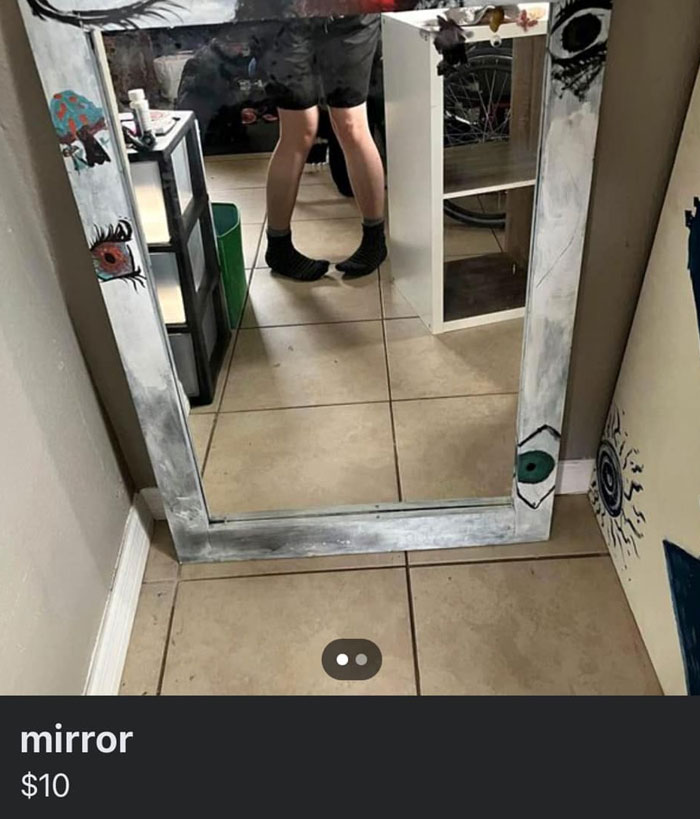 When You Need To Use The Restroom But This Mirror Won't Sell Itself