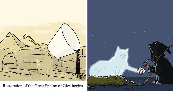 Artist With Peculiar Sense Of Humor Created 32 New Comics Full Of Absurdity