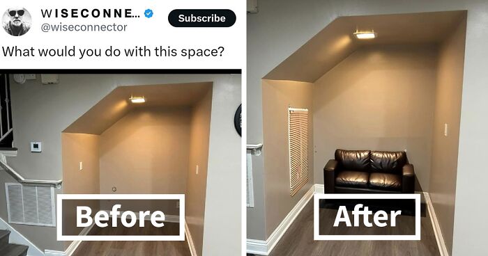 Account On Twitter Asked What To Do With A Space Under The Stairs, And The Internet Delivered (21 Pics)