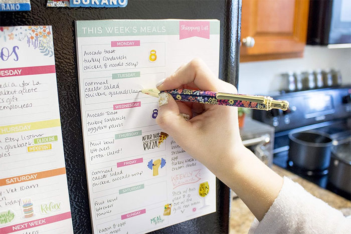 Stay Organized In Style With Magnetic Hanging Refrigerator Menu Planner