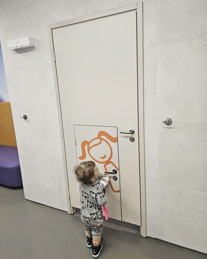 This Toilet Has A Separate Door For Children