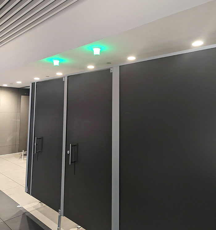The Stalls At This Airport Have Green/Red Lights To Indicate If They're In Use Or Not