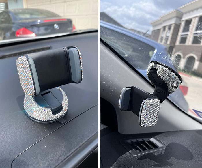 Up Your Sass Game With A Blingy Phone Holder for Sparkly, Safe Navigation!