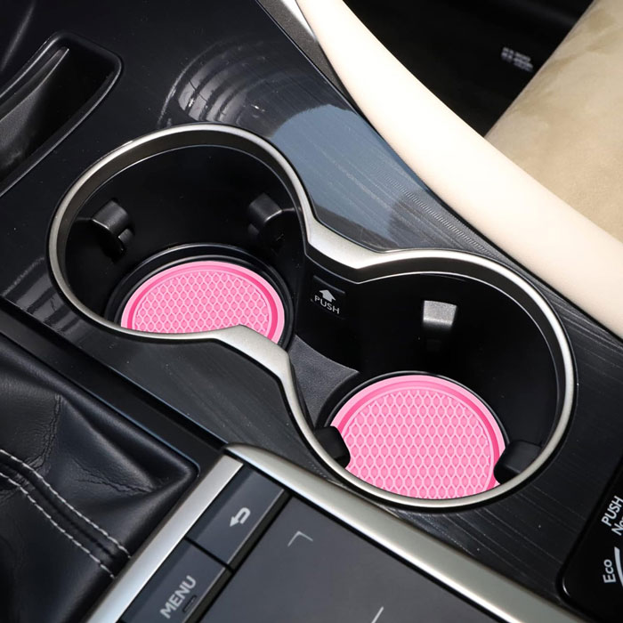  Universal Non-Slip Cup Coasters: Add A Pop Of Color And Keep Your Car Tidy!