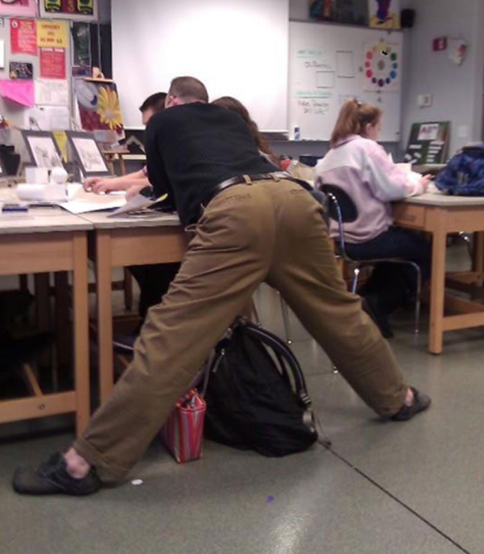 The Teacher Stance Always Seems To Happen In Front Of Me