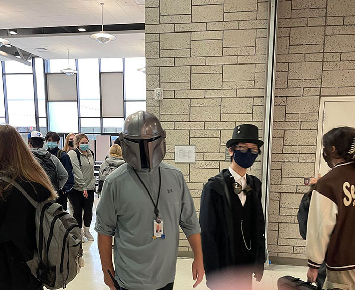 One Of Our Teachers Wore A Mandalorian Mask And Walked Around Saying “Do Your Homework, This Is The Way”