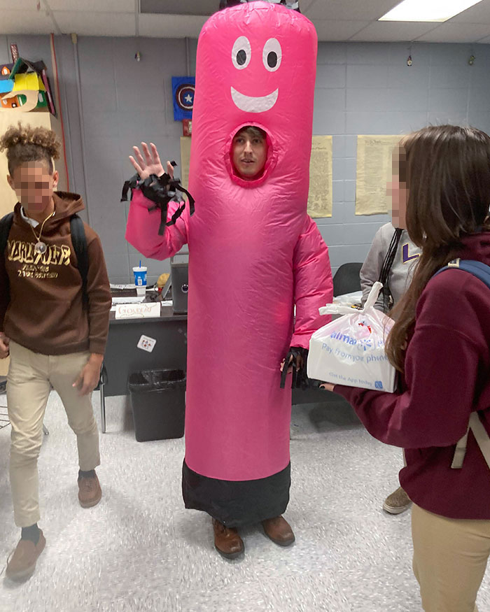 My High School Teacher's Costume For Breast Cancer Awareness Month