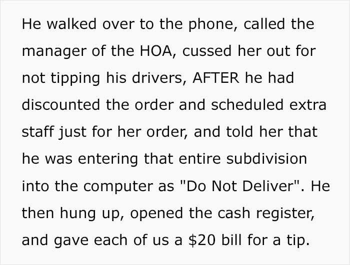 HOA Tips 87 Cents On Huge Pizza Delivery, Regrets It After It Backfires For The Entire Neighborhood HOA Tips 87 Cents On Huge Pizza Delivery, Regrets It After It Backfires For The Entire Neighborhood