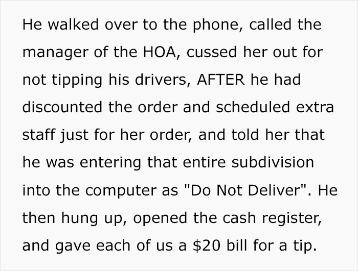 HOA Tips 87 Cents On Huge Pizza Delivery, Regrets It After It Backfires For The Entire Neighborhood