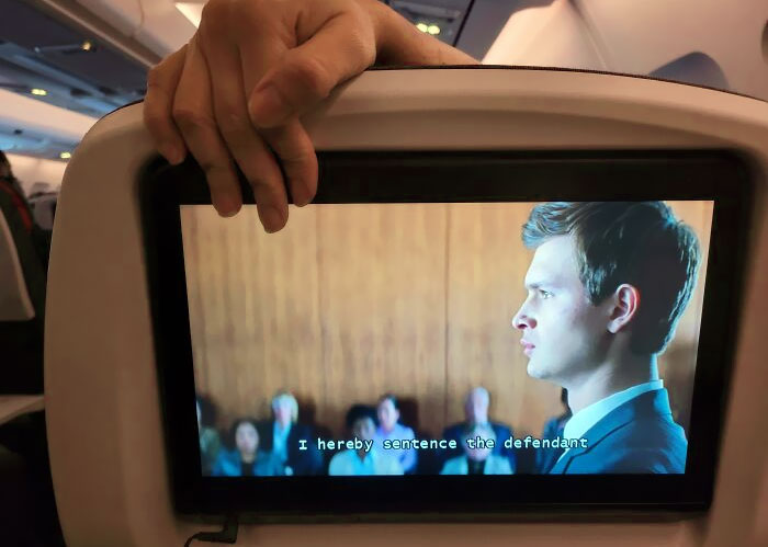 Person Kept Resting Their Hand On The Screen And Accidentally Touching Buttons On An Overseas Flight