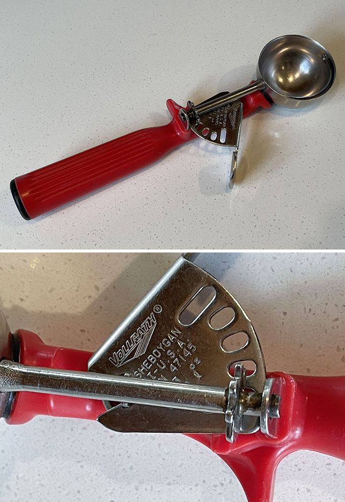 This Ice Cream Scooper We Inherited From My Grandma When We Moved Into Her House. We Use It All The Time And It Seems Indestructible