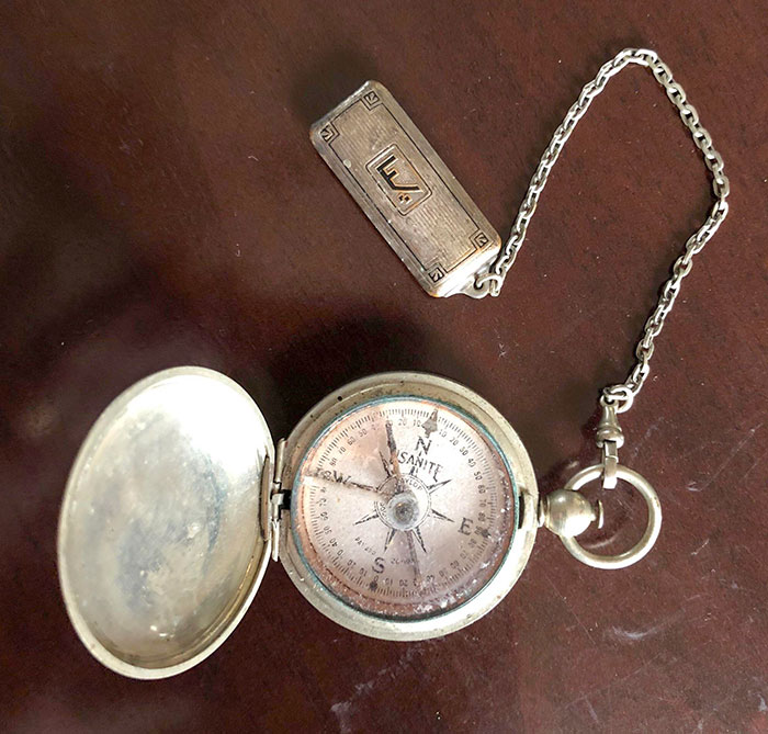 My Pocket Compass Is Engraved “Eng. DEPT. U.S.A. 1918”. Wish I Had Paid More Attention Who Had Owned These Things When My Parents Passed Them On To Me