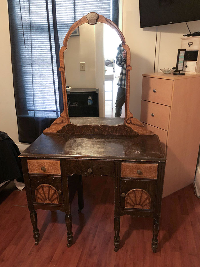 Inherited A Vanity Desk Built In 1870, Previously Owned By My Great-Grandmother, Grandmother, And Mother. I Am Grateful