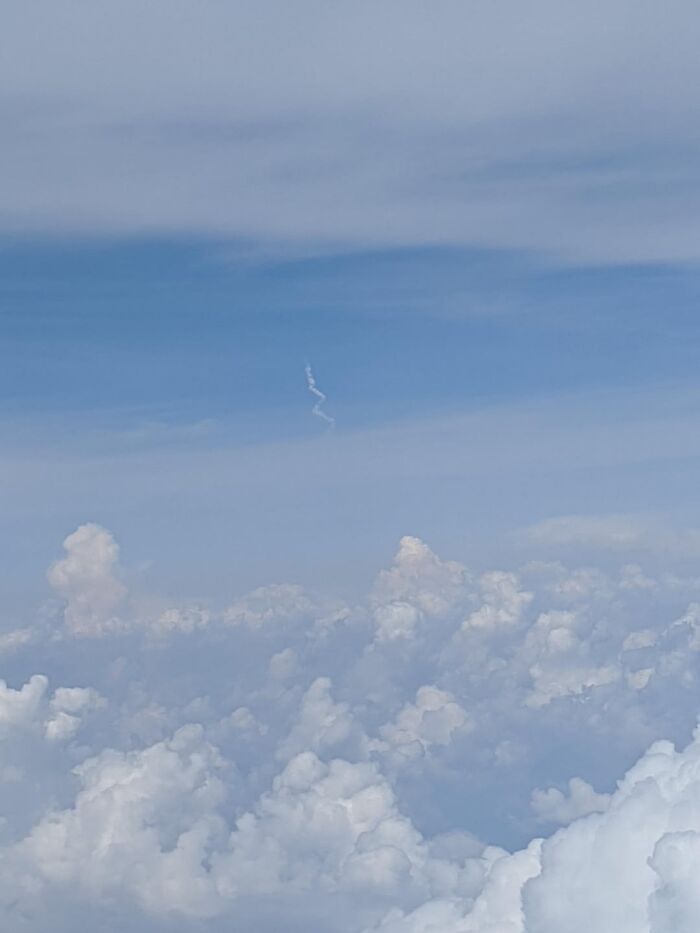 Saw The Spacex Launch From My Window Seat As We Left The Tampa Airport
