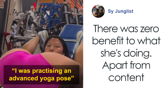 Woman in bright pink shorts at gym, related to Joey Swoll addressing inappropriate gym behavior on TikTok.