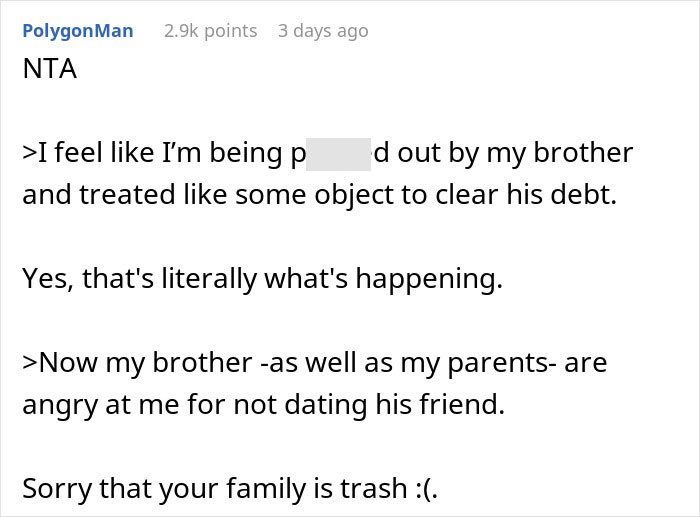 22 Y.O. Woman Refuses To Be ‘Sold’ To Brother’s Friend So He Can Cover Debt, Parents Are Furious