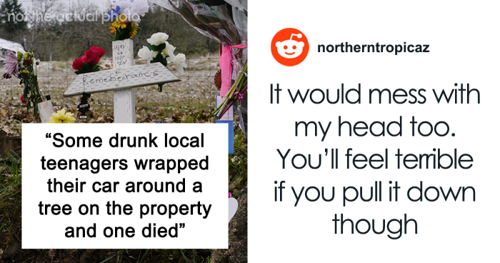 Man Asks If He’d Be A Jerk To Ask Parents To Remove Their Child’s Memorial From His Property
