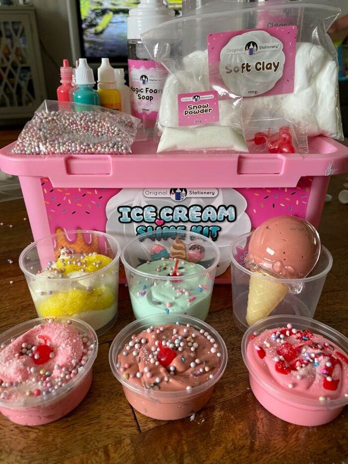 Get Creative And Cool With The Ice Cream Slime Kit : Mix, Mold, And Make Your Own Slime Creations!