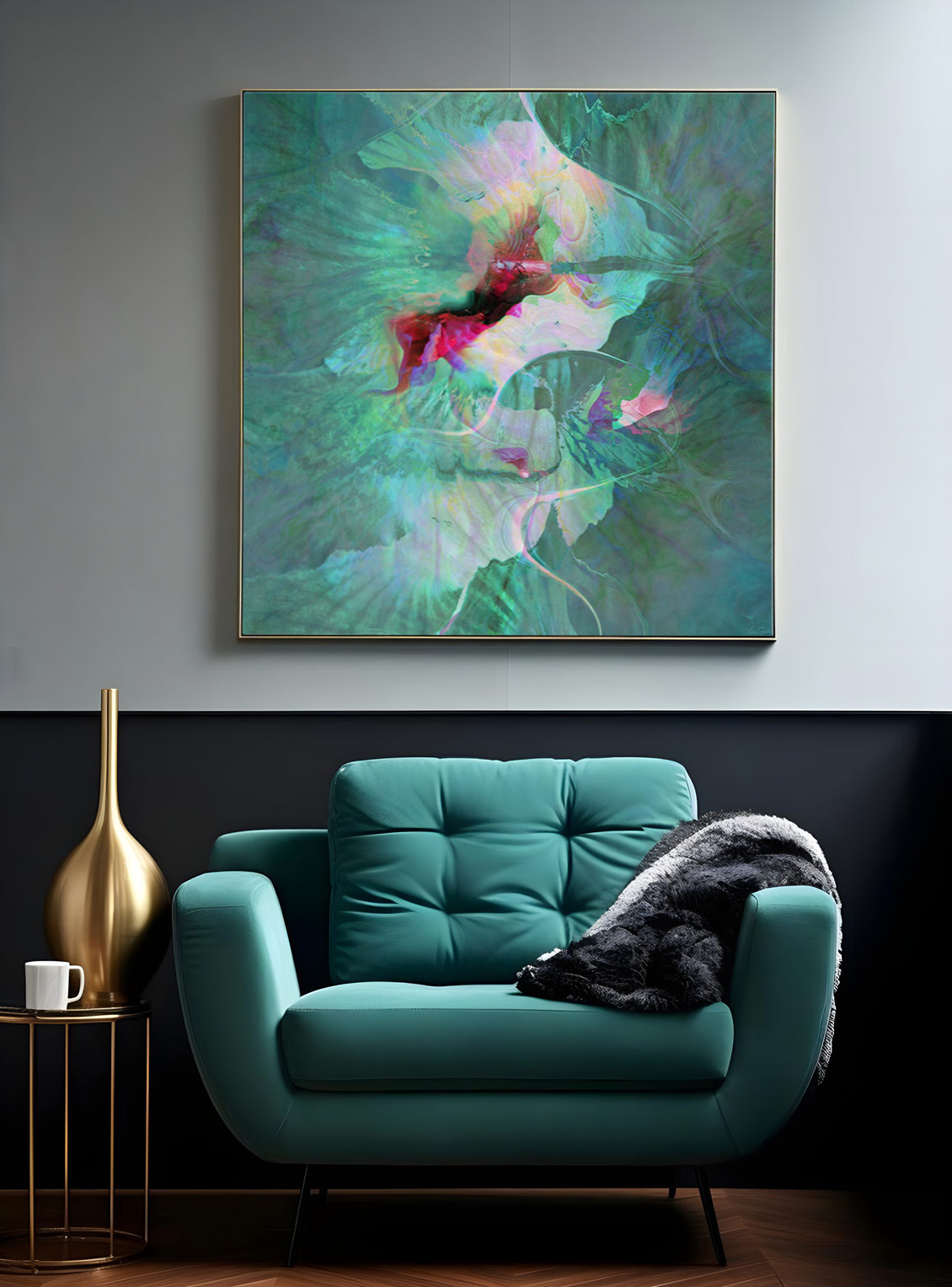 I Photoshopped My Digital Art In 11 Modern Interior Spaces To Show What They Look Like As Wall Art