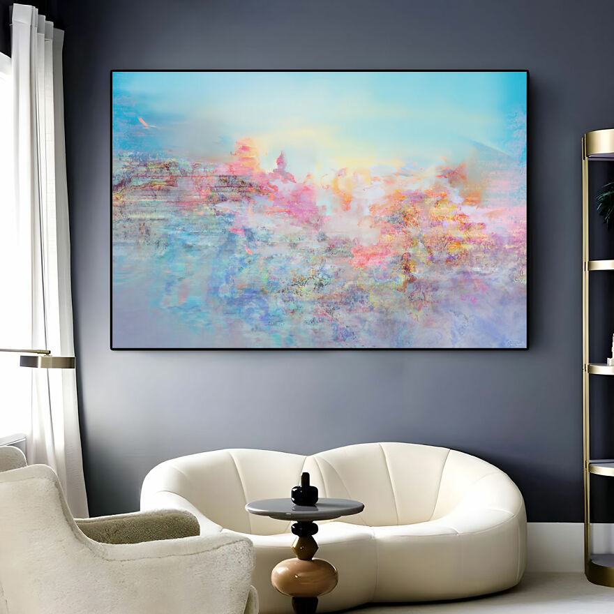 I Photoshopped My Digital Art In 11 Modern Interior Spaces To Show What They Look Like As Wall Art I Photoshopped My Digital Art In 11 Modern Interior Spaces To Show What They Look Like As Wall Art