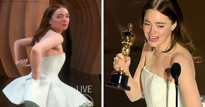 “My Dress Is Broken”: Emma Stone Accepts Oscar In Unzipped Dress, Becomes Emotional On Stage
