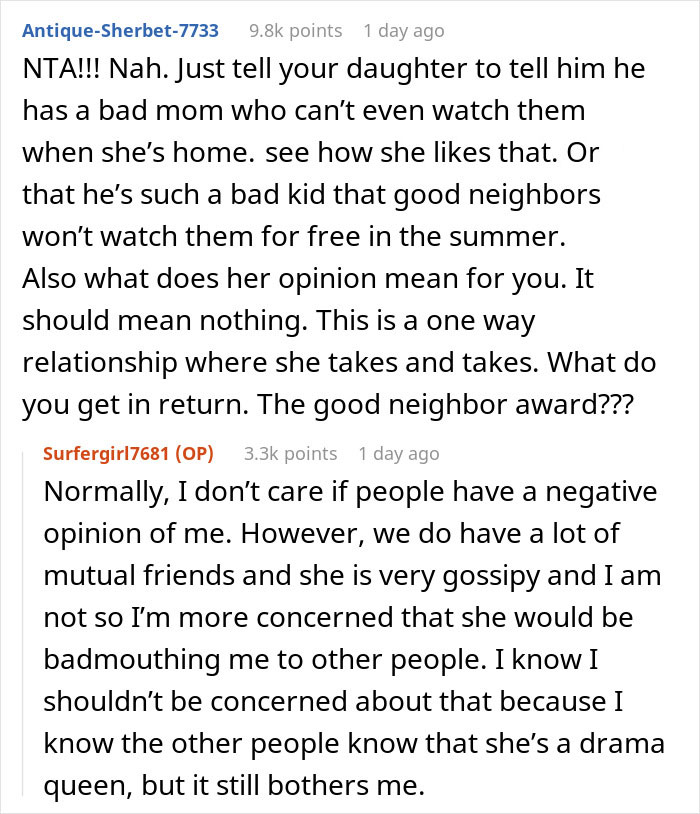Woman Tells Neighbor She Will Not Be Her Free Babysitter Over The Summer, Drama Ensues