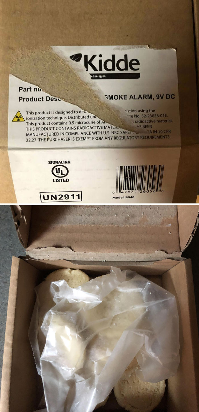 This Odd Box Of Sugar Cookies Showed Up At My Door. No Address, No Note Or Anything, Just Cookies In This Smoke Alarm Box