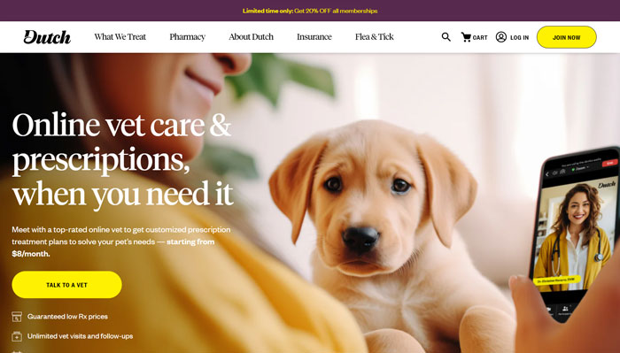 Dutch online veterinarian main page
