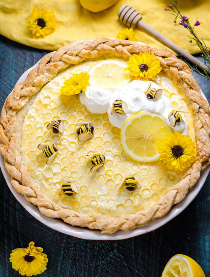 Happy Pi Day! I'll Be Celebrating With The Last Slice Of This Honey Lemon Chiffon Pie
