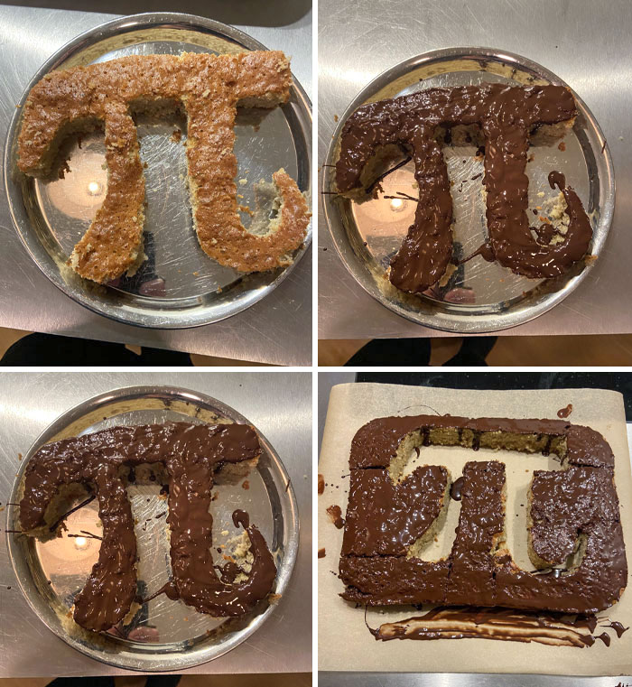 A Pi-Themed Cake I Made For Pi Day