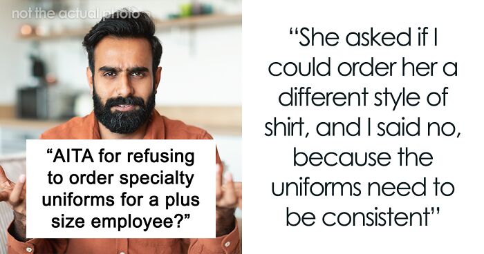 People Support This Boss For Refusing To Completely Change The Uniform For One Plus-Size Worker