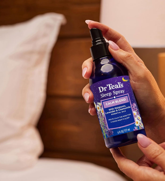 Meet Dr Teal's Calm Blend Spray: Your New Nightly Ritual. Just One Spray For A Better Sleep!