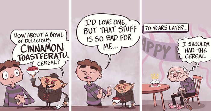 This Artist With A Darker Sense Of Humor Made 40 Spooky Yet Chuckle-Worthy Comics
