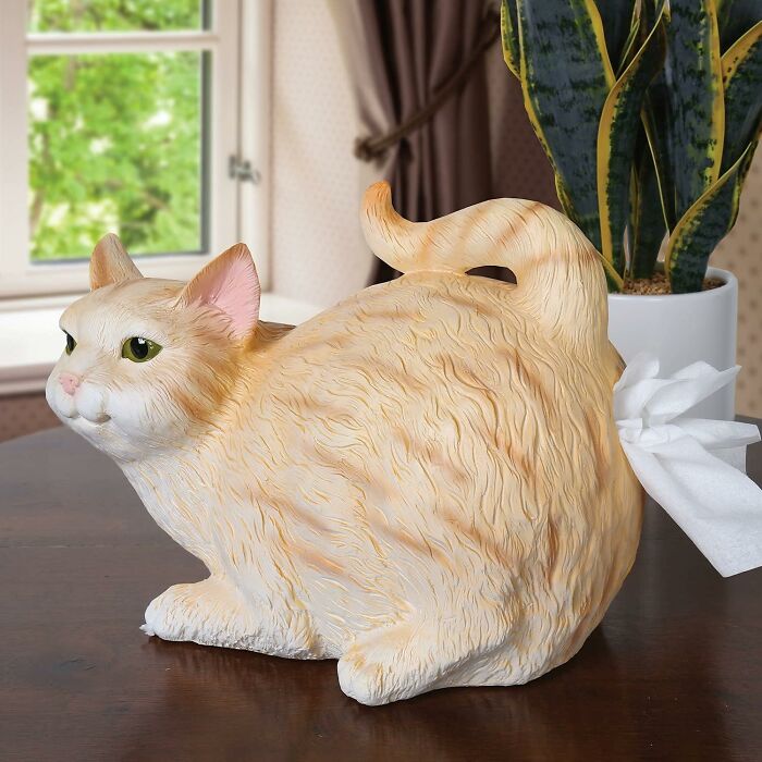 Add Whimsical Charm To Your Home With The Cat Butt Tissue Holder: A Playful Way To Dispense Tissues