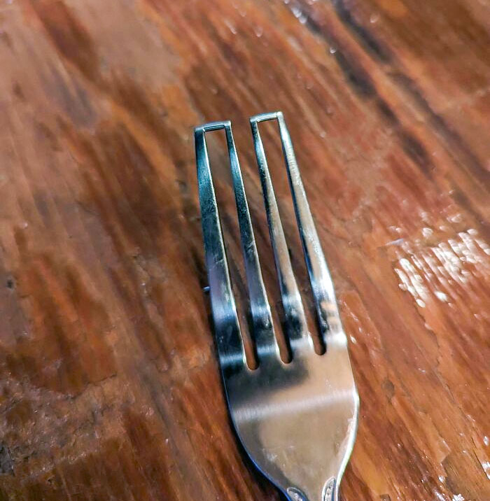 The Rungs On This Fork Are Still Connected From The Factory