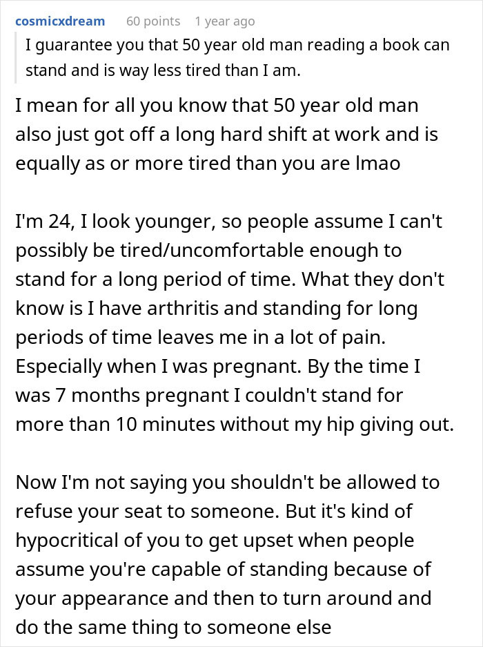 Person Refuses To Give Up Seats For The Pregnant And Elderly, Starts A Fierce Debate