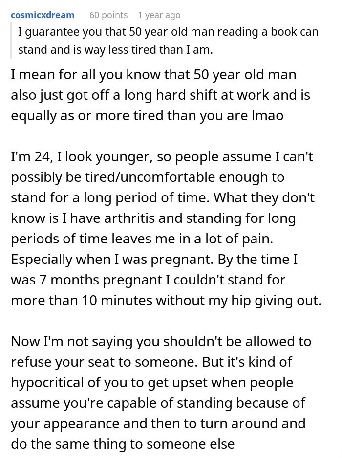 Person Refuses To Give Up Seats For The Pregnant And Elderly, Starts A Fierce Debate Person Refuses To Give Up Seats For The Pregnant And Elderly, Starts A Fierce Debate