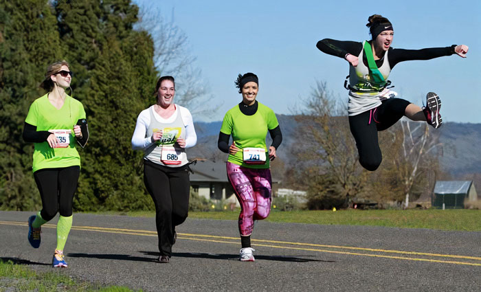 I Guess I (On The Right) Got A Little Overzealous At This Year's Shamrock 5-Mile Run. It Even Made The Local Paper