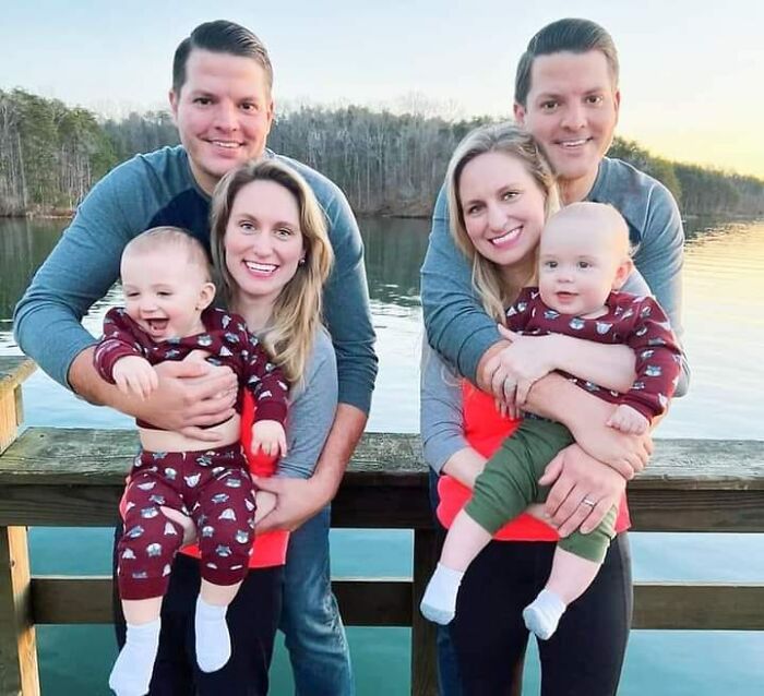 Identical Twin Brothers Josh And Jeremy Married Identical Twin Sisters Brittany And Briana. Both Couples Gave Birth To Male Babies At The Same Time. Although Technically They Are Cousins, Children Are Genetically Brothers. It Gets Weirder: Both Families Live Together In The Same House