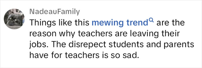 Teacher Claims New ‘Mewing’ Trend Might Be The Final Reason She Quits Teaching, Goes Viral Teacher Claims New ‘Mewing’ Trend Might Be The Final Reason She Quits Teaching, Goes Viral