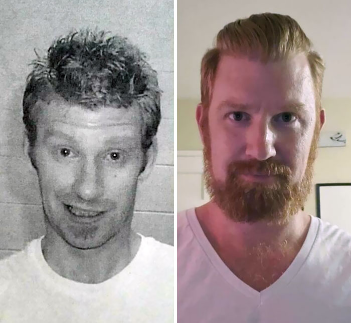 4 Years Sober After A Life Filled With Arrests And Psych Wards. Now I'm Engaged And A Counselor To The Homeless. Could Not Be More Grateful. One Of My Mugshots On The Left