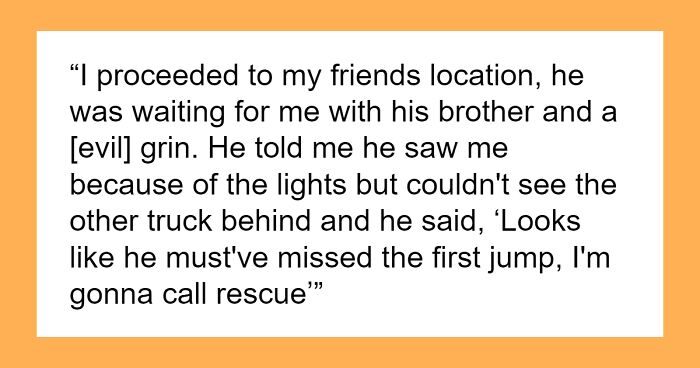 Man Gets Followed So He Takes The “Scenic” Route That Results In The Stalker Ruining His Truck