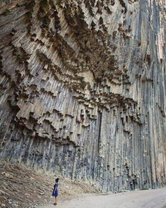 The "Symphony Of Stones" Is A Natural Structure Located In The Basin Of The Azat River, In The Garni Gorge In Armenia