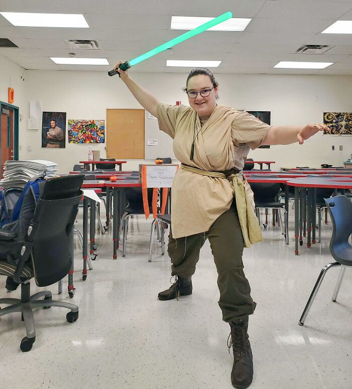 Just A Generic Jedi. I Dressed Up For Halloween Even Though We're Still Teaching Online. My Students Enjoyed It