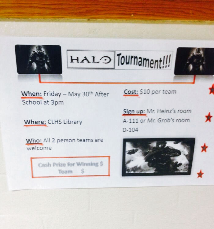 I Talked To My Gamer Teacher Yesterday About Gaming Events In School. I Walked By This Today