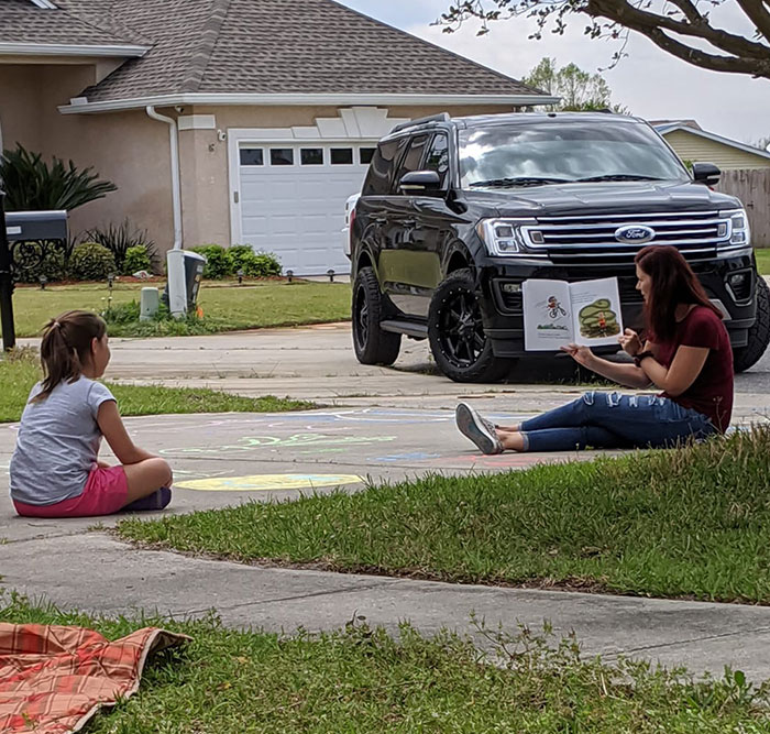 Hannah's Class Has A Zoom Session Each Evening. Last Night She Got Really Sad And Kind Of Shut Down. Today Her Teacher Came Over And Hung Out For A Bit