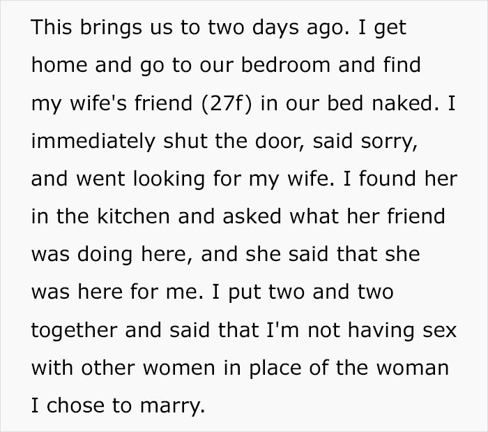 Man Freaks Out After Wife Confesses To Asking Her Friend To Replace Her For Intercourse