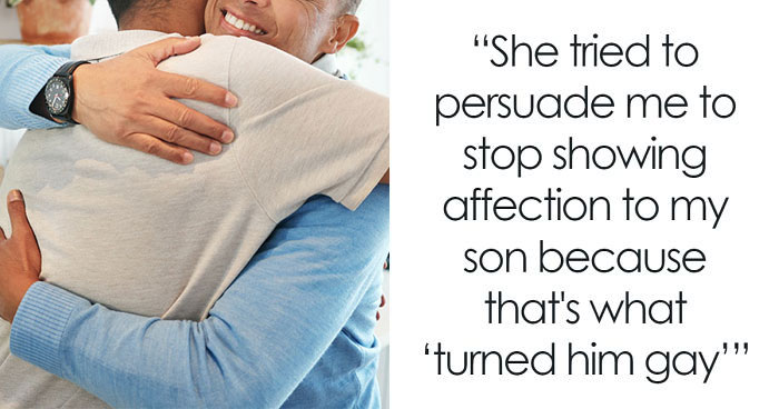 Man Hugs And Kisses Gay Son, Angers Homophobic Wife