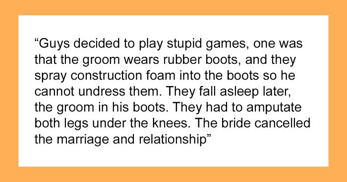 “What Was The Worst Or Craziest Thing You Saw At A Stag Or Bachelorette Party?” (30 Stories)